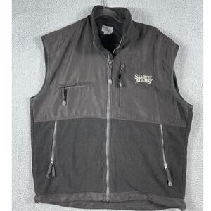 Samuel Adams Mens Size XL Black Fleece Vest